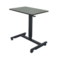 Bureau réglable pneumatique avec levage en un clic, structure en acier robuste et durable, adapté pour le bureau à domicile et l'utilisation en classe