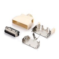 Connecteur MDR SCSI mâle 20 broches, pas de 1,27 mm, à souder, avec capot arrière ABS et clip de verrouillage pour contrôle de mouvement industriel