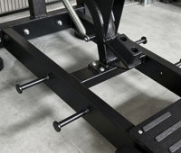 Machine à Squat Hack et V-Squat Professionnelle Réglable à Charge de Plaques en Acier avec Levier de Sécurité pour l'Entraînement des Muscles de la Poitrine et du Bas du Corps