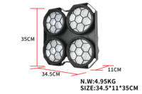 Redsun Nova 4 Eyes Blinder, Luz LED para Escenario, COB RGB, Luz Estroboscópica para Audiencia, Control DMX512 para Bares, Fiestas, Actuaciones en Vivo