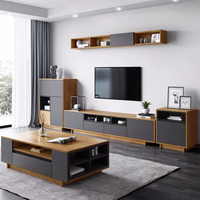 Meuble TV et table basse de salon en bois au design moderne et épuré Runwood