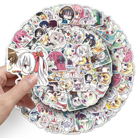 53 pièces usine vente chaude belle fille jeu autocollants cahier décoration amour mille fleurs autocollant
