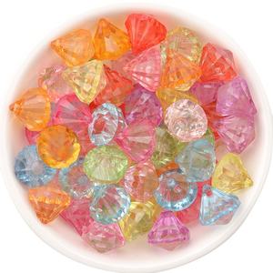 Cuentas sueltas acrílicas facetadas en forma de diamante/en forma de gota, cuentas colgantes transparentes para hacer collares Diy, fabricación de joyas - Product Image 1