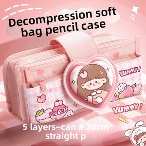 Custom <span class=keywords><strong>di</strong></span> grande capacità Multi-funzionale in pelle <span class=keywords><strong>di</strong></span> cuoio Kawaii <span class=keywords><strong>Stitch</strong></span> <span class=keywords><strong>astuccio</strong></span> per matite personalizzabile per bambini della scuola - Product Image 4