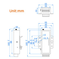 Módulo de Gateway Inalámbrico LoRa de Grado Industrial (RS485) Compatible con Redes de Retransmisión de 433 a 525, 868 y 915 MHz