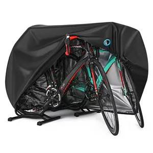 자전거 커버 2 3 자전거 야외 방수 자전거 커버 UV 먼지 바람 증거 잠금 구멍 전기 자전거