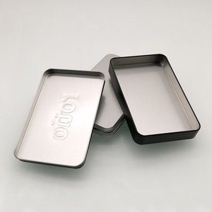 Hộp thiếc/trường hợp với nắp trong kho 160*100*20 mét rỗng hình chữ nhật Matte bạc/đen kim loại bao bì hộp thiếc tinplate hộp thiếc trường hợp - Product Image 4