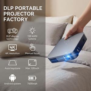 Proyector DLP Inteligente AOME para Exteriores, 4K HD, 300 <span class=keywords><strong>ANSI</strong></span> Lúmenes, 2G RAM, Stock Europeo, para Cine en Casa, Enchufe Estadounidense - Product Image 2