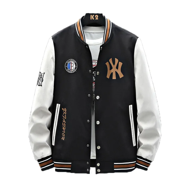 Oem Borduurwerk Patches Jaket Custom Logo Letterman Jas Honkbal Streetwear Jas Varsity Jacket Voor Heren