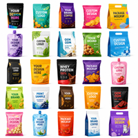 Sacs à biscuits imprimés avec logo personnalisé, transparents, thermoscellables, en plastique pour boulangerie, avec encoche de déchirement, compatibles avec les machines automatiques