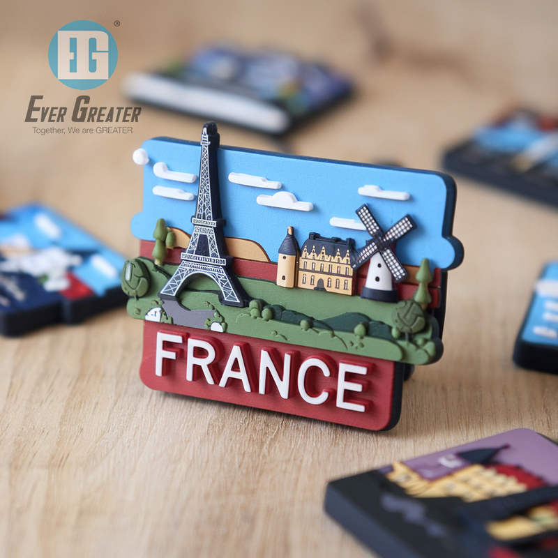 Promotional Souvenirs Country Rubber Magnet Stickers