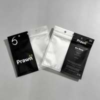Sac refermable transparent personnalisé à trois soudures latérales en plastique pour câble USB mobile, emballage réutilisable