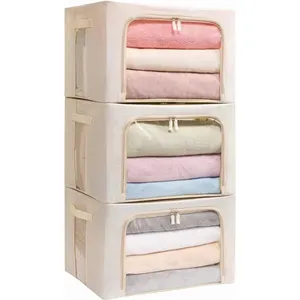 Органайзер для одежды из ткани Оксфорд, металлическая складная коробка для хранения в шкафу, бытовые предметы для домашнего хранения и организации
