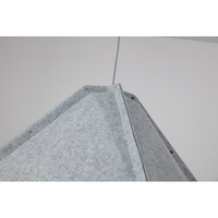 Abat-jour suspendu acoustique en feutre PET gris, design moderne, LED blanc chaud, Ra90, angle de faisceau 60°