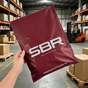 Bolsas de Envío de Plástico Color Borgoña con Logotipo Personalizado para Tiendas de Ropa, Bolsas de Correo para Envíos Express, para Pequeñas Empresas - Product Image 3