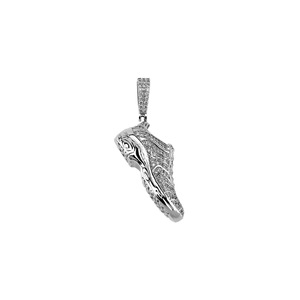 Novedad de moda: Zapatillas de <span class=keywords><strong>hombre</strong></span> estilo Hip Hop con circonitas cúbicas y colgante de oro de 14K, estilo 'Iced Out', <span class=keywords><strong>para</strong></span> exterior, venta al por mayor, con colgante tipo collar. - Product Image 5