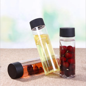500ml 600ml Custom Transparent Disposable Juice Tea Beverage Bottles <b>Plastic</b> Screw <b>Cap</b> With Label - Product Image 6