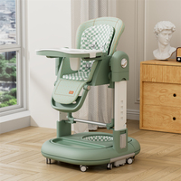 Chaise haute bébé Clafbebe, chaise à bascule pliable, portable, design moderne et sécurisé pour une utilisation dans le salon