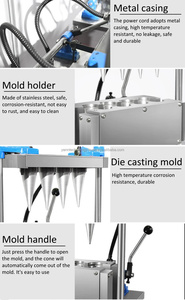 Hướng dẫn sử dụng <span class=keywords><strong>Ice</strong></span> <span class=keywords><strong>Cream</strong></span> <span class=keywords><strong>Cone</strong></span> máy cà phê ăn được cup Máy Waffle cup <span class=keywords><strong>Cone</strong></span> Maker máy với giá tốt nhất - Product Image 3