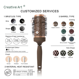 OEM Neue Design Nano-Thermo-Keramik Haarbürste Professionelle Salon Stylingbürste Rundbürste zum Föhnen und Locken - Product Image 4