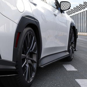 Kit carrosserie Spoiler latéral Amp-Z pour Subaru WRX STI VB 2022, finition noire piano, texture carbone, finition polie - Product Image 2