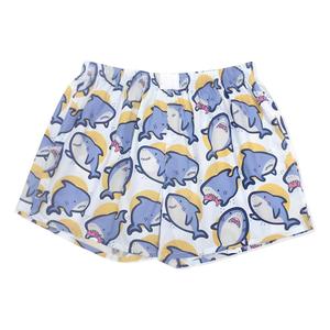 Pantaloncini pigiama stampati da squalo carini da donna con Design floreale completi con elastico in vita indumenti da notte traspiranti di grandi dimensioni - Product Image 2