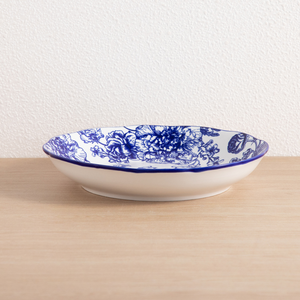 Vintage Blue Floral Print White Ceramic Dinner <b>Set</b>, 28PCS 36PCS Optional, Custom Logo & Packaging Bulk Supply for Russian Market - Product Image 4