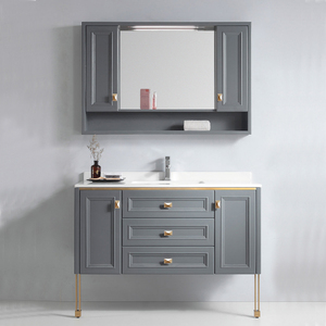 <span class=keywords><strong>Armoire</strong></span> <span class=keywords><strong>sur</strong></span> <span class=keywords><strong>pied</strong></span> en bois <span class=keywords><strong>de</strong></span> chêne massif K601, placard <span class=keywords><strong>de</strong></span> <span class=keywords><strong>salle</strong></span> <span class=keywords><strong>de</strong></span> bains <span class=keywords><strong>de</strong></span> couleur grise - Product Image 1