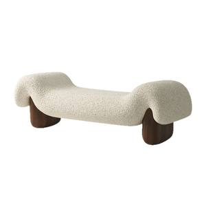 Creative Textured Velvet <b>Shoe</b> Changing Bench Italian Minimalist Design Multi Function Entryway Furniture - Product Image 6