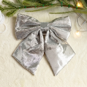 <b>Christmas</b> pink Bow, Golden Glitter Pearl Cotton Bow <b>Christmas</b> Tree Wreath Gift <b>Box</b> Wedding Decoration, Multi-size Color Optional - Product Image 5