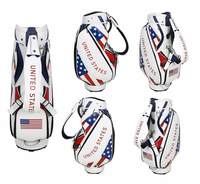 KONDAY-Bolso de cuero PU de 9 "para jóvenes, bolsa de golf de estilo Bandera de EE. UU.