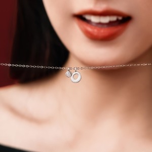 Collares con Colgante de Letras del Alfabeto de Circonia Cúbica 5A Dylam para Mujer -O- Collar con Cadena de Eslabones con Letra Inicial, <span class=keywords><strong>2</strong></span> Colores, 45 cm, Nuevo Diseño - Product Image 4