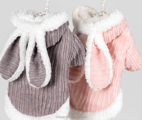 Vêtements d'hiver pour chiens Vêtements de lapin en velours épais Vêtements chauds pour petits chiens et chiots