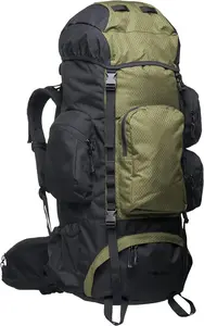 Mochila con marco NPOT 75L para senderismo, camping, mochilero con cubierta para lluvia