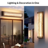 Lampe murale LED extérieure étanche en acier inoxydable pour jardin, éclairage périmétrique de porche, lampes de piliers de portail, éclairage des deux côtés d'entrée