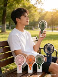 Ventilador de Mano Portátil Personalizado al por Mayor, Recargable por USB C, con Batería de Litio, 3 Velocidades, en Oferta - Product Image 3