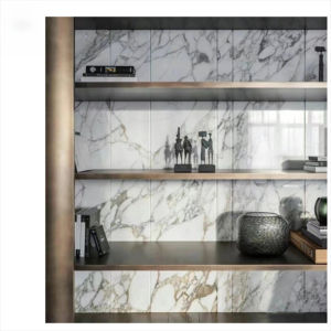 Decoración de Hogar de Lujo, Losa de Mármol Blanco Calacatta Pulido, Baldosas para Pisos, Mármol Calacatta Italiano o Mármol Pulido Dorado para Cubierta de Mesa - Product Image 1