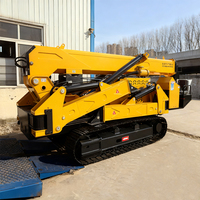 Mini-grue araignée mobile télécommandée de 10 à 12 tonnes avec flèche télescopique pour la construction