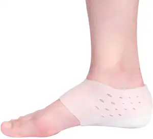 Стельки с увеличением роста, невидимые стельки для подтяжки пятки, силиконовые гелевые вставки, носки для мужчин и женщин с отверстиями, медицинский силикон
