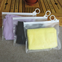 Logo personnalisé réutilisable givré écologique Transparent Ziplock pochette en plastique sacs d'emballage à glissière