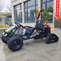 K1 MINI Kart Tout-Terrain à Essence 163cc 4 Temps Refroidi par Air pour Enfants, Buggy des Dunes avec Transmission par Chaîne et Double Roues Motrices, Démarrage Manuel