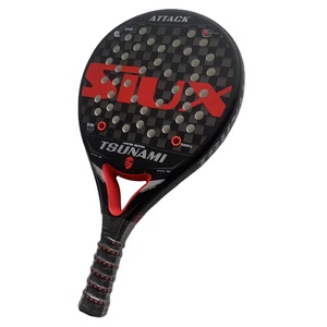 Raqueta Tenis <span class=keywords><strong>Padel</strong></span> Superficie Fibra Carbono con EVA Memory Flex Foam Core <span class=keywords><strong>Beach</strong></span> <span class=keywords><strong>Padel</strong></span> Rojo - Product Image 2