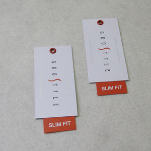 Logotipo personalizado de lujo en relieve ropa reciclada ropa camiseta Jean cuero Swing etiqueta colgante etiqueta adhesiva para ropa - Product Image 3