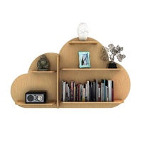 Étagère flottante murale en bois en forme de nuage étagère à livres pour chambre d'enfant étagère de rangement décorative murale bibliothèque en bois