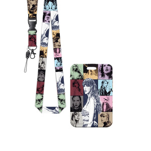 Wholesale long-haired women's detachable <b>polyester</b> webbing <b>lanyard</b> push-fit ID card holder name tag ID card easy-pull buckle - Product Image 5
