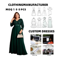 Robe de bal formelle grande taille, style empire, coupe trapèze, col en V, manches trois-quarts, patchwork de paillettes, ourlet large, OEM ODM