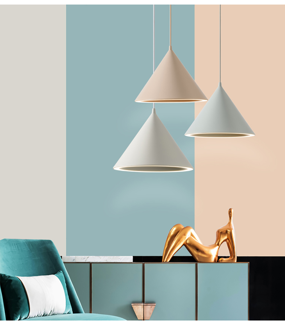 Nordic Pendant Lights Ceiling Light Hanging Pendant Lamp Iron Metal Modern Colorful Chandelier For Kitchen