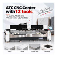 Centre d'usinage CNC 3 axes pour pierre, fabrication chinoise, machine de gravure et de découpe CNC pour granit, marbre, quartz, centre de traitement de pierre ATC