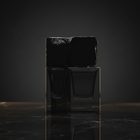 Flacon de parfum carré en verre transparent vide personnalisé en gros 50 ml avec bouchon en pierre de jade de haute qualité pour sérum de soin et diffuseur à bâtonnets