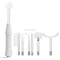 Appareil de soin du visage à haute fréquence Qzone, violet, portable, pour usage domestique, pour le rajeunissement de la peau, 7 en 1, pour la tête et les mains